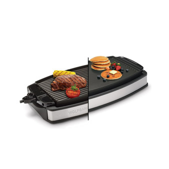 XL Reversible Grill Griddle, Oversized Removable Cooking Plate, Nonstick Coating, Dishwasher Safe, Heats Up to 400ºF, Stay Cool Handles