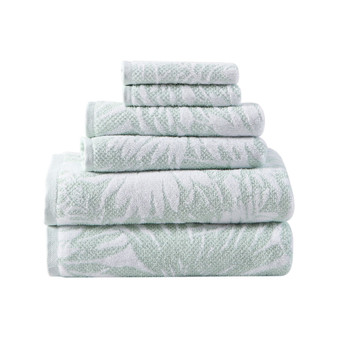 Lago Palm Cotton Terry 6 Piece Towel Set