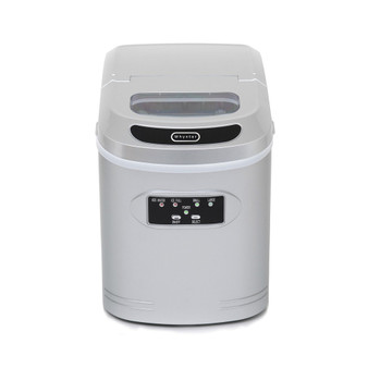 Compact Portable Ice Maker 27 lb capacity - Metallic Silver