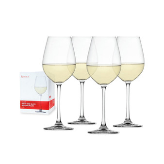 Salute White Wine Glasses, Set of 4, 16.4 Oz