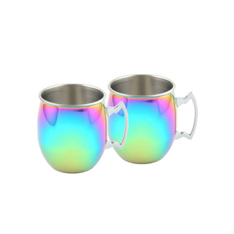 2 Pack of Rainbow Moscow Mule Mugs, 20 Oz