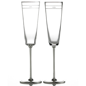 new york Set of 2 Darling Point Toasting Flutes