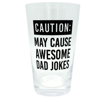 Craft and Vintage-Like Dad Jokes Extra Large Pint Glass, 33 oz