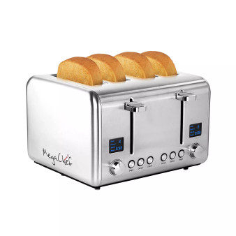 4 Slice Toaster in Stainless Steel with Digital Display