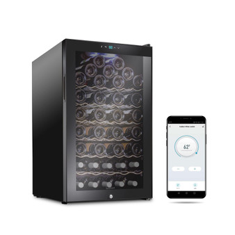 Freestanding Wine Refrigerator, 51 Bottle Wine Cooler
