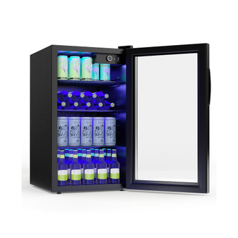 120 Can Beverage Refrigerator Beer Wine Soda Drink Cooler Mini Fridge