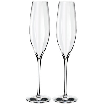Waterford Optic Classic Champagne Flute Pair