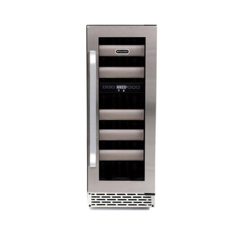 Elite 17 Bottle Stainless Steel Dual Zone Built-in Wine Refrigerator