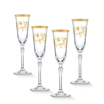 4 Piece Rosalia Flower Flute Set