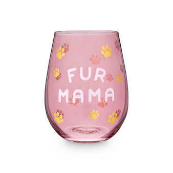 Fur Mama Stemless Wine Glass