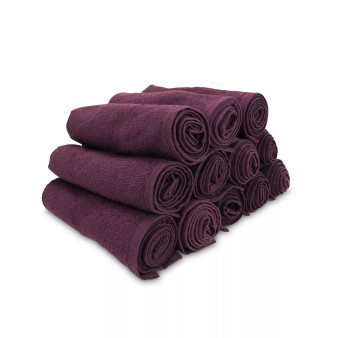 Bleach-Safe Cotton Salon Towels (12 Pack), Full Size 16x28 in., Solid Color, Absorbent Hair Drying Towel, Perfect for Salon and Spa