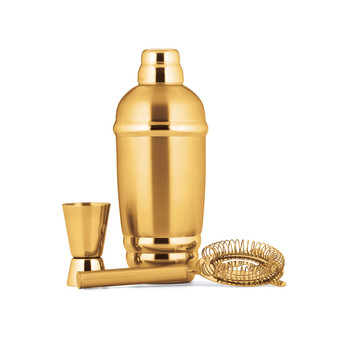 Tuscany Classics Gold-Tone Cocktail Shaker Set