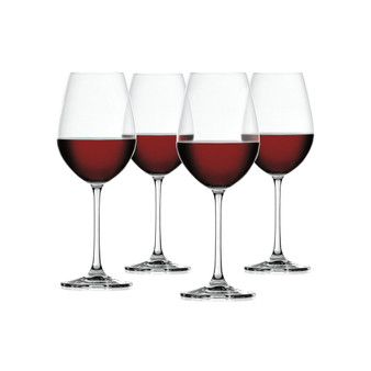 Salute Red Wine Glasses, Set of 4, 19.4 Oz