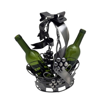 Basket Holding 2 Bottles Wine Holder