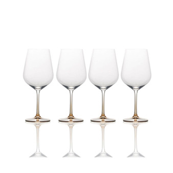 Gianna Ombre Amber Red Wine Glasses, Set of 4
