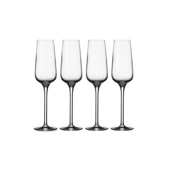 Voice Basic Flute Champagne Glasses, Set of 4