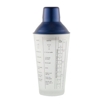 Navy Glass Recipe Shaker