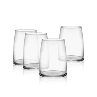Cora 14 Ounces Stemless Wine and Spirits Glass 4-Piece Set