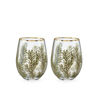 Woodland Stemless Wine Glass Set, 2 Piece