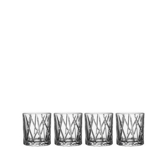City Old Fashioned Glasses, Set of 4