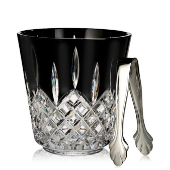 Lismore Black Ice Bucket with Tongs