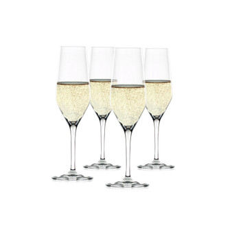 Style Champagne Wine Glasses, Set of 4, 8.5 Oz