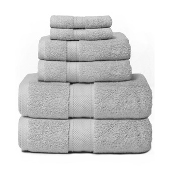 Hotel Zero Twist 6-Piece 100% Cotton Bath Towel Set