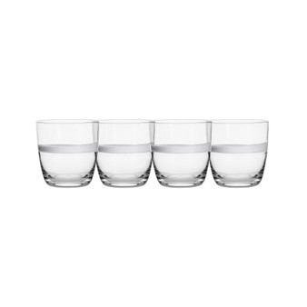 Organic Band 15-oz Double Old Fashioned Glasses 4-Piece Set