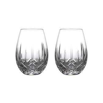 Lismore Nouveau Stemless Wine Deep Red 22 Ounce Set, 2 Piece