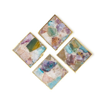 Radiance Composite Agate Coasters, Set of 4