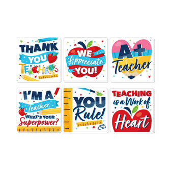 Thank You Teachers - Teacher Appreciation Decor - Drink Coasters - Set of 6