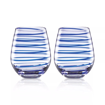 Charlotte Street Collection 2-Pc. Stemless Wine Glasses Set