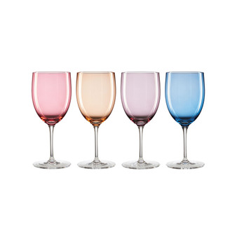 True Colors Wine Glasses, Set of 4