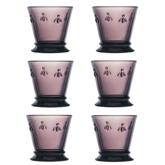 Napoleon Bee Aubergine 6-Piece Tumbler Set, 10 oz