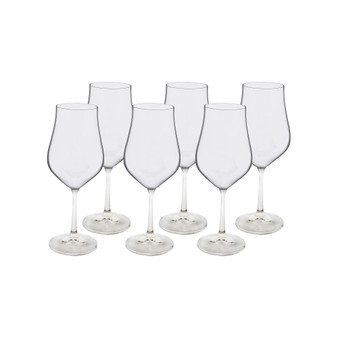 White Water Glasses with Stem, Set of 6
