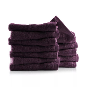 Bath Towel Collection, 100% Cotton Luxury Set of 12 Multipurpose Wash Cloths
