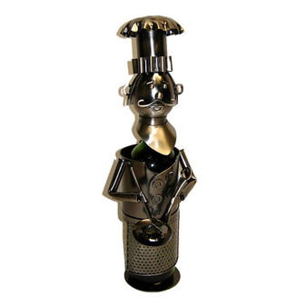 Chef with Pan Wine Bottle Holder