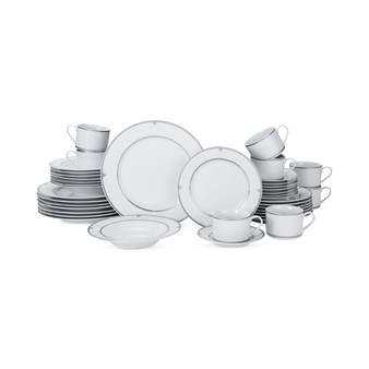 Porcelain 40-Pc. Regent Bead Dinnerware Set, Service for 8