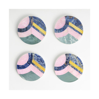 Provence Marble Coasters, Set of 4