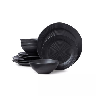 Ridge 12 Piece Dinnerware Set, Service for 4