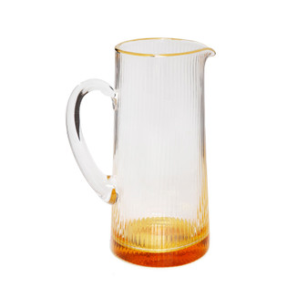 4" Unique Shaped Decanter with Colored Bottom