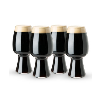 Craft Beer Stout Glass, Set of 4, 21 Oz