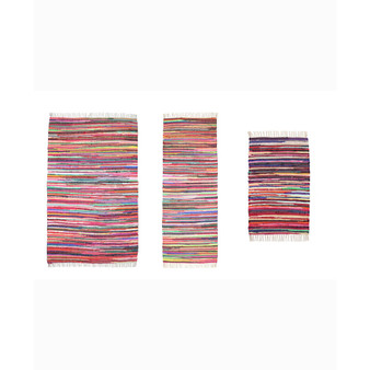 Modern Home Multi Chindi Accent Rug, 3 Piece Set