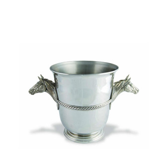 Pewter Horse Head Ice, Wine, Champagne Bucket