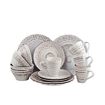 Malibu Sands 16 Piece Dinnerware Set in Shell