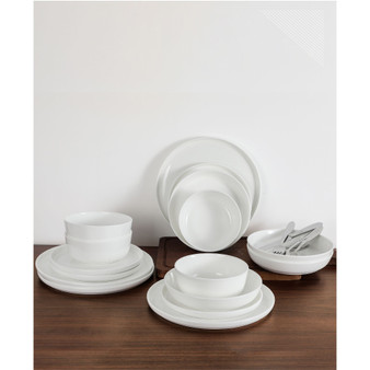 Natural White 16-Pc Dinnerware Set, Service for 4
