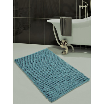 Bubble 50" x 30" Non-Skid Cotton and Microfiber Bath Rug