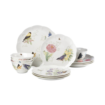 Butterfly Meadow Flutter 12-Pc. Dinnerware Set, Service for 4