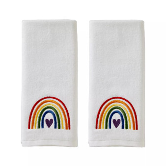 Pride Cotton 2 Piece Hand Towel Set, 25" x 16"