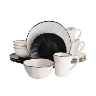 Andres Mixed 16 Pc. Stoneware Dinnerware Set, Service for 4